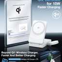 Qi2 Certified 3 in 1 Foldable Wireless Charger, Compatible with MagSafe Charging Station, 15W Fast Charger Stand for iPhone 17 16 15 14 13 12 Series, Apple Watch, AirPods with 30W Adapter