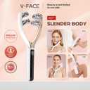 Doge&Vollar Facial Massager Face and Neck | Shaper & Slimmer for Women | Korean Skin Care | Lymphatic Contour Face Brush Face Roller Lymphatic Drainage | Rechargeable for Home & Travel Use