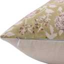 Pillow Covers Bohemian Hand Block Print Thick Cotton Throw Pillowcase Cushion Cover 16x16 Inch for Sofa, Couch, Summer Fall Decoration, Living Room (Rameshwaram-Light Green)