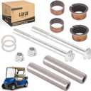 10L0L Golf Cart Spindle Assembly Repair Kit fit EZGO RXV 2008-UP & EZGO TXT/PDS 2001-UP, Include Spindle Bushings, King Pin Tubes,Claw Copper Sleeves and Washers,OEM# 70745-G01,614034,70648-G01