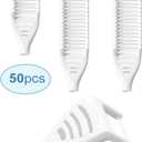 Flosser Refills - 50 Floss Heads | Floss Without PFAS & Unwaxed Dental Floss | Electric Flosser Floss Refill | Includes Tongue Scraper & Gum Scraper