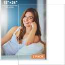 Ndsox 2 Pack 18" x 24" Rigid Print Protectors Clear Hard Plastic Sheet Poster Protectors Photo Sleeves Top Loading Rigid Newspaper Page Holders for Photographs, Presentations, Artwork, Sheet Music