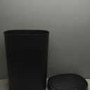 BestOffice | 13 Gallon Trash Can with Lid | Automatic Touchless Garbage Can | Odor Control | Modern Oval Design | Easy to Clean | Plastic | Black | Fits Any Kitchen, Bathroom, Office or Home