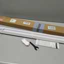 LazBlinds No Tools No Drill 1" Vinyl Mini Blinds, Cordless Blinds for Windows, Light Filtering Horizontal Window Blinds & Shades, 35 1/2" W x 48" H, White