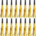 Sumind 18 Pieces Gold Noise Makers Glitter Noise Makers Metallic Fringed Party Blowers for Adults Birthday Graduation Sporting Events 2025 New Years Party Favor Supplies