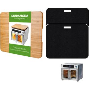 Accessories for Emeril Lagasse 26 QT Extra Large Air Fryer, Cutting Board with Heat Resistant Mat Compatible with Emeril Lagasse Toaster Oven, Heat Resistant Cutting Board with Countertop Protector