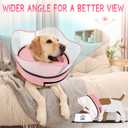 Supet Raised Inflatable Dog Cone Collar to Stop Licking, Soft Dog Cone Alternative After Surgery, Pet Neck Donut Collar for Large Dogs, Size: L(Neck 12"-16")