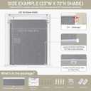 SUNOFF Blackout Cordless Roller Shades Blinds,49" W x 72" H,Heather Grey