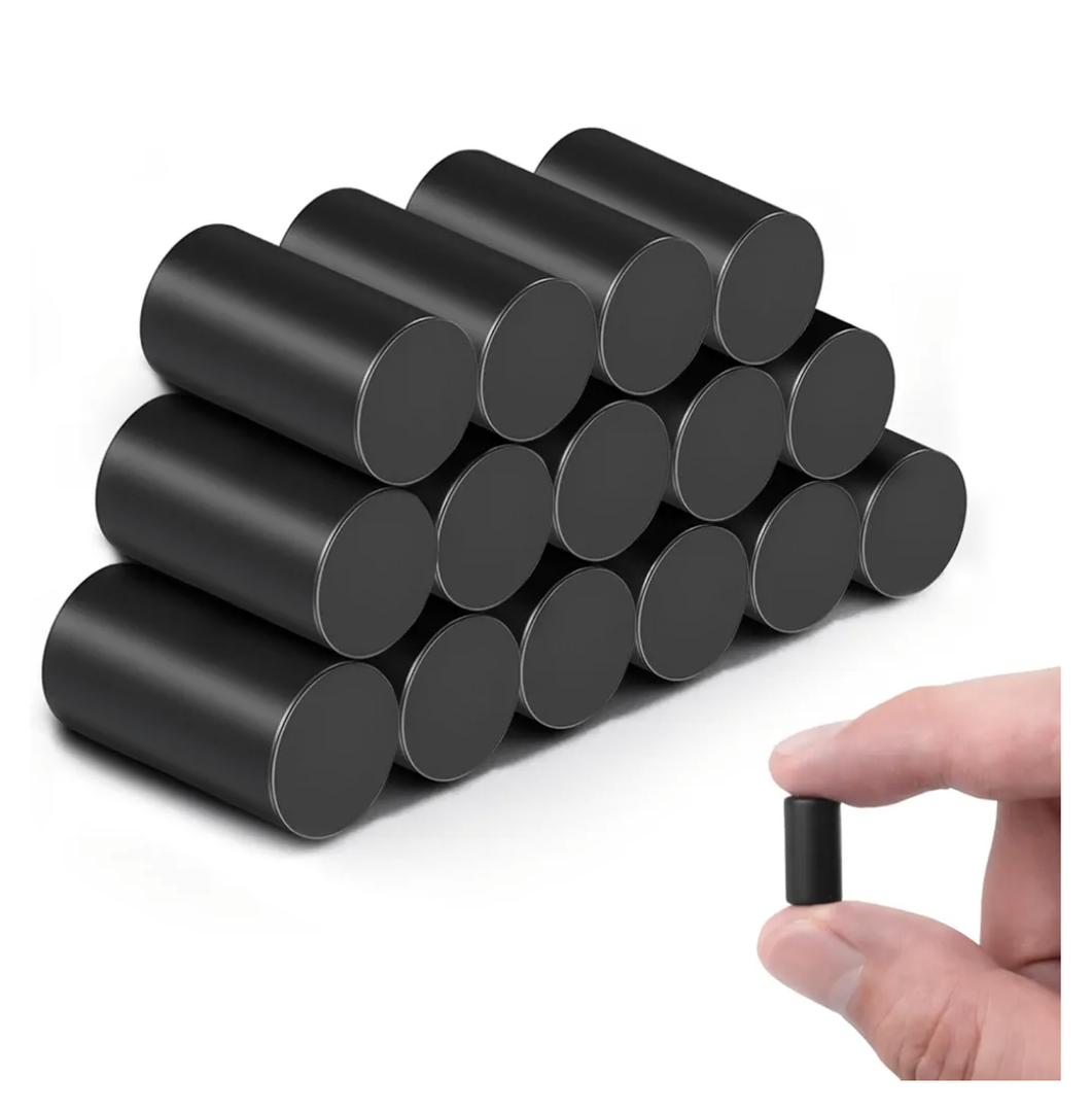 Locker Magnet,Black Fridge Magnets,Cylindrical Magnetic Rods, Locker Accessories (0.3inDx0.59inH), 12pcs, (Pack Of 2) Locker Magnet,Black Fridge Magnets,Cylindrical Magnetic Rods, Locker Accessories (0.3inDx0.59inH), 12pcs, (Pack Of 2)