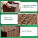 11x11x11 Cube Storage Bins Set of 4, Storage Baskets for Shelves, Brown