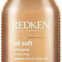 Redken All Soft Shampoo - Moisturizes & Hydrates Dry, Brittle Hair, Gently Cleanses and Softens, With Argan Oil, Safe For Color-Treated Hair