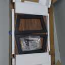 TEAMIX 31.5 inch Dual Monitor Riser for 2 Monitors, Long Monitor Stand Riser TV Stand Riser Monitor Stand for Desk Wood & Steel Desktop Riser Desk Organization Home Office (Brown)