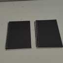 DSTELIN Blank Spiral Notebook, 2-Pack, Soft Cover, Sketch book, 100 Pages / 50 Sheets, 7.5 inch x 5.1 inch, 100GSM, (Black)