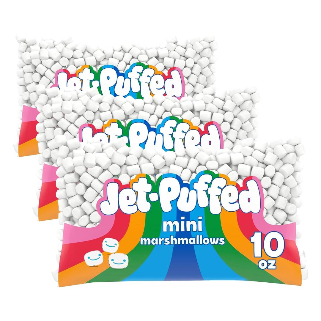Jet-Puffed Mini Marshmallows, 10 oz Bag (Pack of 3), BBD: OCT 22/2026