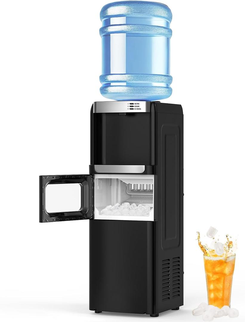 Electactic Water Dispenser & Ice Maker, 5 Gallon Top Load, Hot & Cold