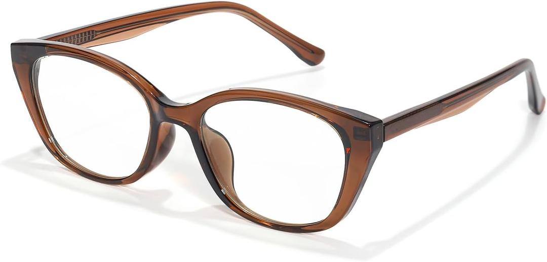 LVIOE Cat Eye Blue Light Blocking Glasses for Women, TR90 Frame Anti Blue Fashion Fake Clear Glasses
