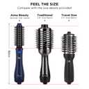 Aima Beauty Hair Dryer Brush, One Step Hair Dryer & Volumizing Hot Air Brush, 3 Heat/Speed Settings, Advanced Ionic Technology, Ceramic Coating, Nylon Pins & Tufted Bristles, Dark Green, 1000W, 125V