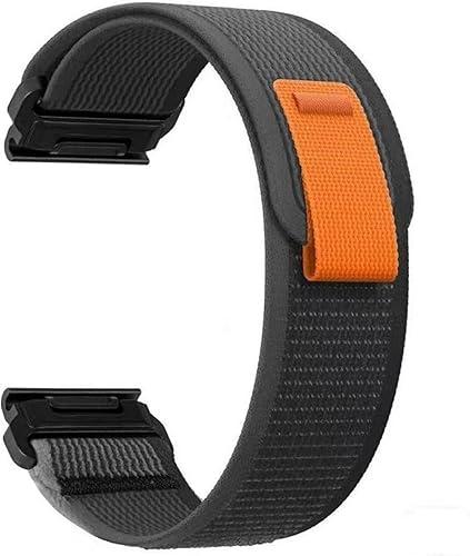 26mm Quickfit Watchbands Compatible With Garmin Fenix 8 51mm 7x 6x Pro Tactix 7 pro 5x plus Enduro 3 2,Alpine Loop Nylon Watch Bands For Fenix 3/3HR MK2 Delta For Men-Large