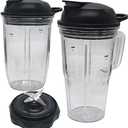 Replacement Combo Easy Twist Extractor Blade with18oz,24oz handle cup with to go lid, Compatible with NutriBullet Blender Combo/PRO 1000/ Select Blender (5, 1*18oz cup+1*24oz handle cup+2*lid+1*blade)