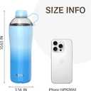 Insulated Water Bottle for Women, 24 oz Stainless Steel Water Bottles, Double Walled, 2 Lids (Chug & Tumbler) - Hydrate & Caffeinate,Available Gift Wrapping
