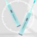 Electric Toothbrush Battery Operated for Adults, 5 Modes USB Rechargeable with 2 Extra Brush Heads, 66000 RPM Battery Operated Toothbrush with 2-Minute Timer, IPX7 Waterproof, Soft Bristles (Green)
