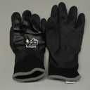 Waterproof Gloves for Men and Women, Freezer Gloves with Grip, Double Nitrile Dipped for Extreme Oil Repellent, for Construction, Mechanics, Mining, Plumbing, Black, Large (Large (Pack of 1))