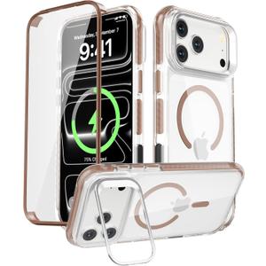 Magnetic for iPhone 17 Pro Max Case, Built-in Screen Protector