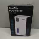 NineSky Dehumidifiers for Home, 95 OZ Water Tank, (1000 sq.ft) Dehumidifiers for Bathroom Bedroom Basement with Auto Shut Off,7 Colors LED Light(White)