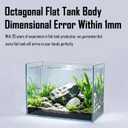 10 Gallon Rimless Aquarium Fish Tank, Ultra-Clear Nano Glass Rectangular Fish Tank L17.7W11H11.8 Thickness 6mm Glass Aquarium (M 10 Gallons)