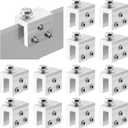 12PCS Standing Seam Roof Clamps, Metal Roof Fixing Clamps, Racking Bracket for Solar Panel Module Installation, Starlink Base, Heat Cable and Snow Guard Attachment