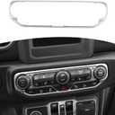 RT-TCZ for Wrangler JL Center Dash AC Switch Cover Trim Frame Silver for Jeep Wrangler JL JLU Gladiator JT 2018-2023 Silver Interior Accessories