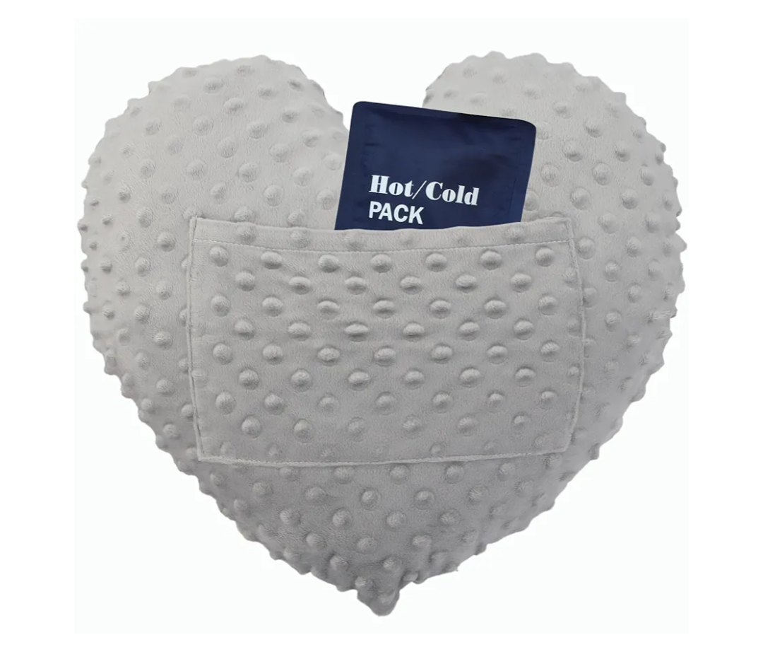 Heart Surgery Pillow for Open Heart Surgery After Bypass Coughing with Pocket Comfort Cushion Recovery Gifts Women Men Patients Minky Dot Light Gray