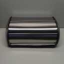 Oggi Stainless Steel Roll Top Bread Box for Kitchen Countertop with Stainless Steel Lid - Fits Multiple Large Loaves of Bread and Other Freshly Baked Goods Including Cookies, Bagels, Muffins (17.5 Inch by 7.5 Inch by 11.5 Inch)