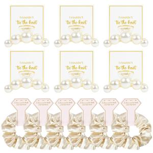 12 Pcs Bridesmaid Proposal Gifts Bridesmaid Pear Hair Claw Clips Hair Scrunchies Bridal Shower Gifts Bachelorette Party Wedding Favors Present Hair Accessories for Women(Golden Series)