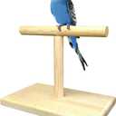 LINSHRY Bird Training Stand, Portable Tabletop Bird Perch Spin Training Perch for Parakeets Conures Lovebirds or Cockatiels