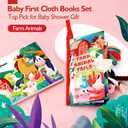 hahaland Baby Books 0-6 Months,Infant Tummy Time Toy Sensory Toys 6 to 12 Months Touch Feel Book Gifts for Boy Girl 0-3 Month Baby Shower Birthday Easter Basket Stuffers (Single)