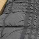 BEDELITE Dark Grey King Size Comforter Set, 3 Pieces Fluffy Lightweight Beige Seersucker Comforter, Soft Breathable All Season Bedding with Pillowcases for Bedroom