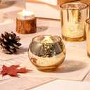 DEVI 48PCS Assorted Gold Votive Candle Holders Bluk, Gold Wedding Decorations, Mercury Glass Candle Holder for Tea Lights, Christmas Party Diwali Centerpieces for Table, Wedding Party Supplies