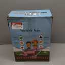 Kids Gardening Set with Wheelbarrow, Real Metal Garden Tools for Kids Ages 3-8, 4 Long Handle Tools, 3 Hand Tool, Gloves, 5 Stickers, Handbook, Outdoor Backyard Toys for Toddler Gift (Pink)