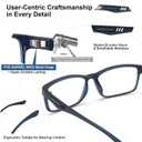 CARA Extremely Lightweight Progressive Multifocus Reading Glasses for Men No-Line Blue Light Blocking Computer Readers 2Pack, 3.50x