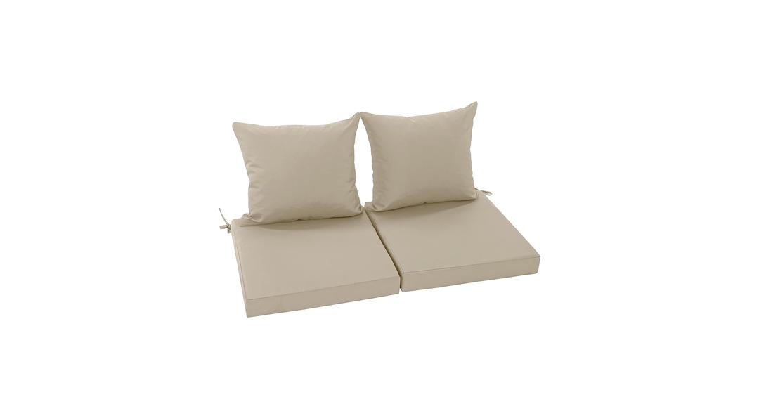Summsun Outdoor Chair Cushion Weather Resistant, Backrest and Seat Cushion Set for Patio Furniture with Waterproof Removable Cover, 19 x 19 Inch, Cream, Set of 2 Summsun Outdoor Chair Cushion Weather Resistant, Backrest and Seat Cushion Set for Patio Furniture with Waterproof Removable Cover, 19 x 19 Inch, Cream, Set of 2