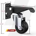 Heavy Duty Workbench Casters 3 Inch Retractable Casters with Lifting and Lowering Function 360 Rotation Ideal for Workbenches or Other Equipment Maximum Load of 1100 lbs