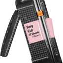 ArtAt A4 Paper Cutter Guillotine Trimmer - 12 Inch Heavy Duty Craft & Office Tool with Automatic Safety Blade, Side Ruler for Cardstock, Coupons, Photos, Labels (Black)