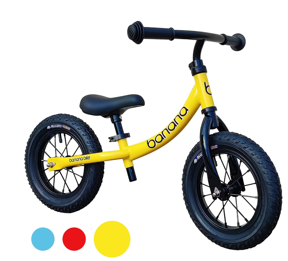 Banana Bike GT Lightweight Balancing Bike for 2-5 Year Old Boys and Girls - Alloy Steel Balance with Aluminium Frame, Adjustable Handlebar and Seat, No Pedal Bike, 12" Wheels, Kids Training