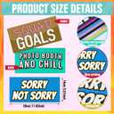 24 Designs Fun Photo Booth Props Fun Photo Booth Sign Decorations Double Sided 11x5.5 Inch Funny Props for Photoshoot DIY Water Proof Selfie Signs PVC Multi Color Printing for Party Supplies