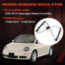 740-084 Power Window Regulator Front Left Driver Side Compatible with 2003-2010 Volkswagen Beetle VW Convertible 1.8L 1.9L 2.0L 2.5L, Replaces # 1Y0837461F 1Y0837461B