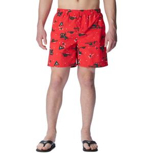 Columbia Men's Super Backcast Water Short (Red Spark Reel Joy Print) S 6"