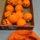25pcs Halloween Party Favors for Kids Squishy Toy Halloween Prefilled Pumpkin Filler Toys with Bucket Halloween Goodie Bag Stuffers Pinata Stuffer for Kids Prizes Box Bulk Toys