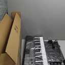 TERENCE Keyboard Piano 61 Keys Dual HiFi Speakers Digital Piano with 51 Panel Function Buttons LED Display Dual Keyboard 2 Power Options Electric Piano Support for Headset and Microphone (black)