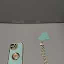 XYZ for iPhone 16 Pro Max Case with Stand, Phone Case with Double Ring Kickstand, Women Girls Bling Luxury Protective Case Heart for iPhone 16 Pro Max 6.9 inch, Green